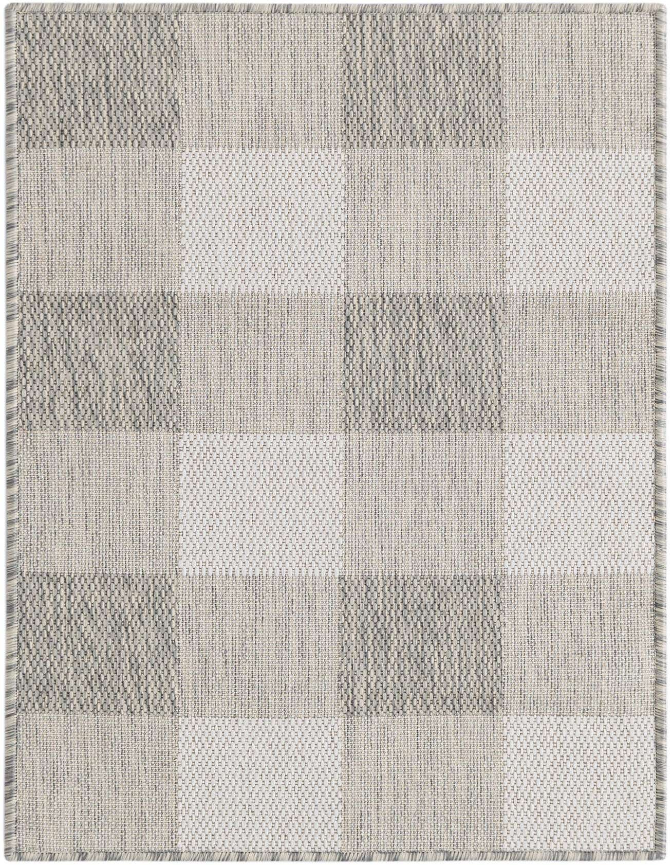 2' x 3' Easy-Clean Checkered Indoor / Outdoor Rug