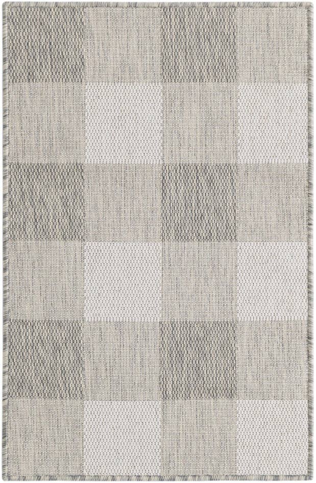 Detail image of 2' x 3' Easy-Clean Checkered Indoor / Outdoor Rug