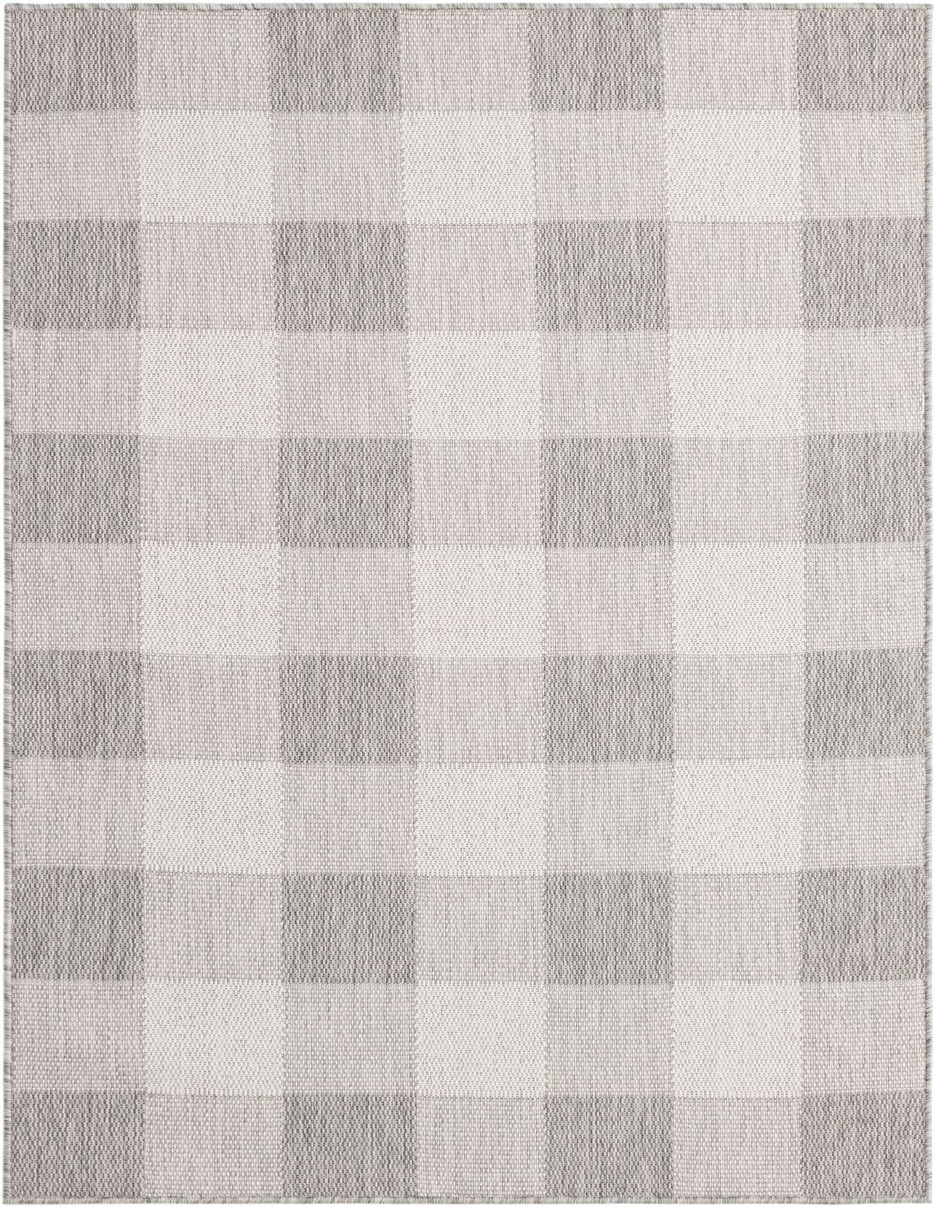 4' x 6' Easy-Clean Checkered Indoor / Outdoor Rug