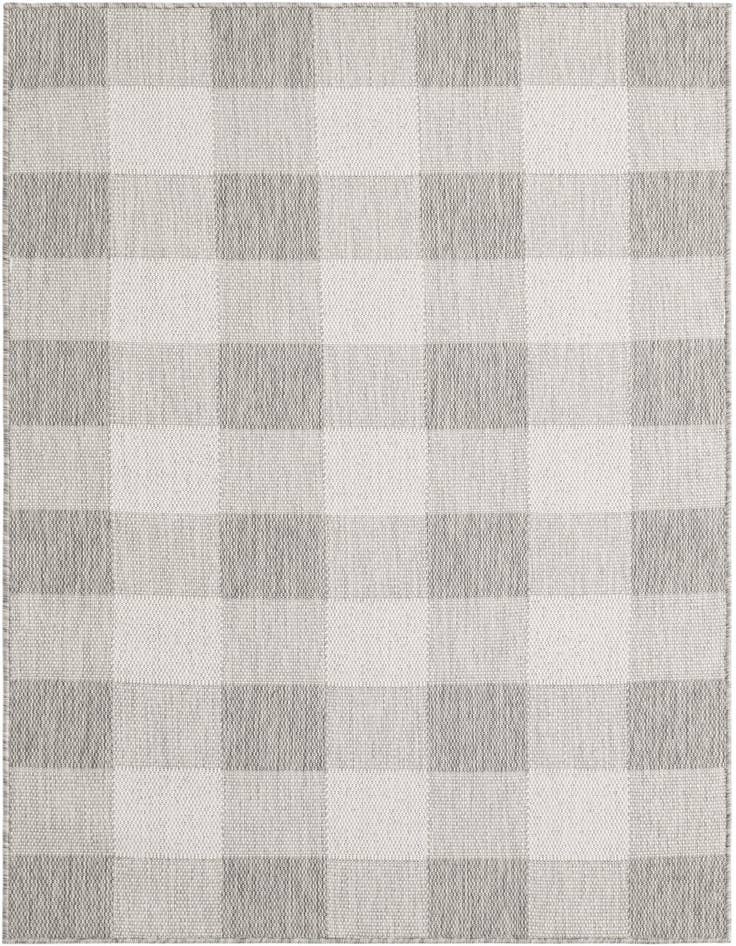 Detail image of 4' x 6' Easy-Clean Checkered Indoor / Outdoor Rug