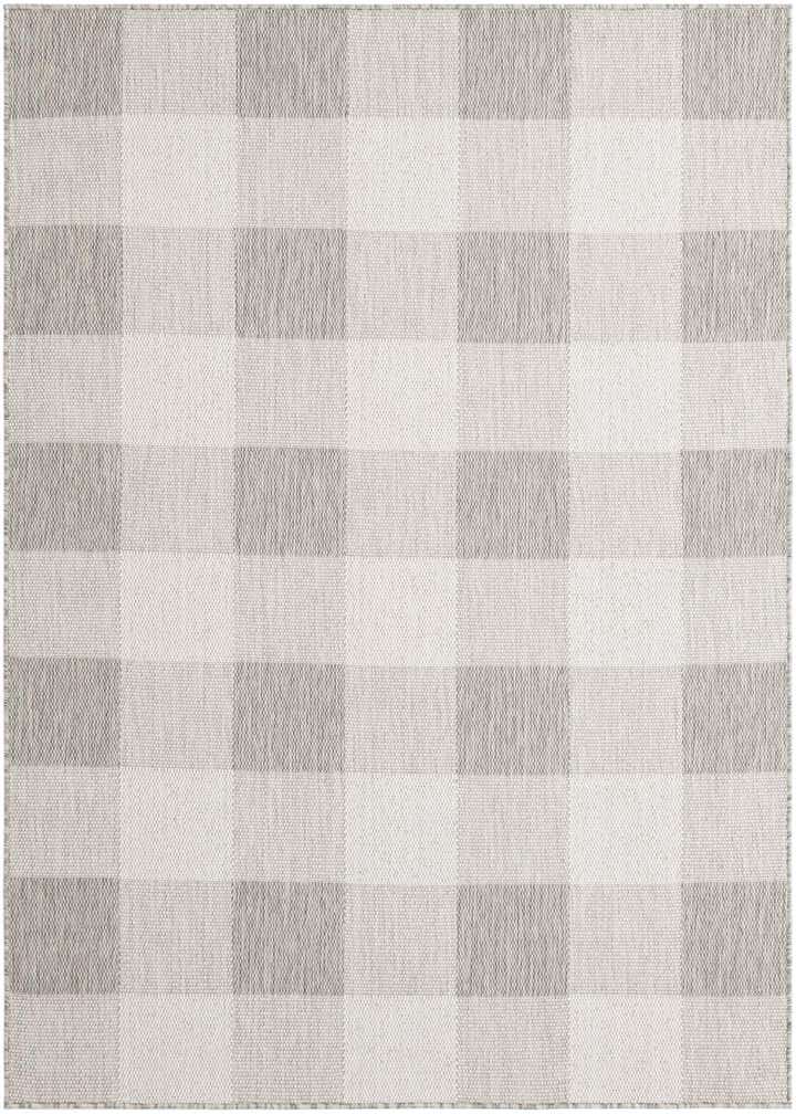 5' 3 x 7' Easy-Clean Checkered Indoor / Outdoor Rug
