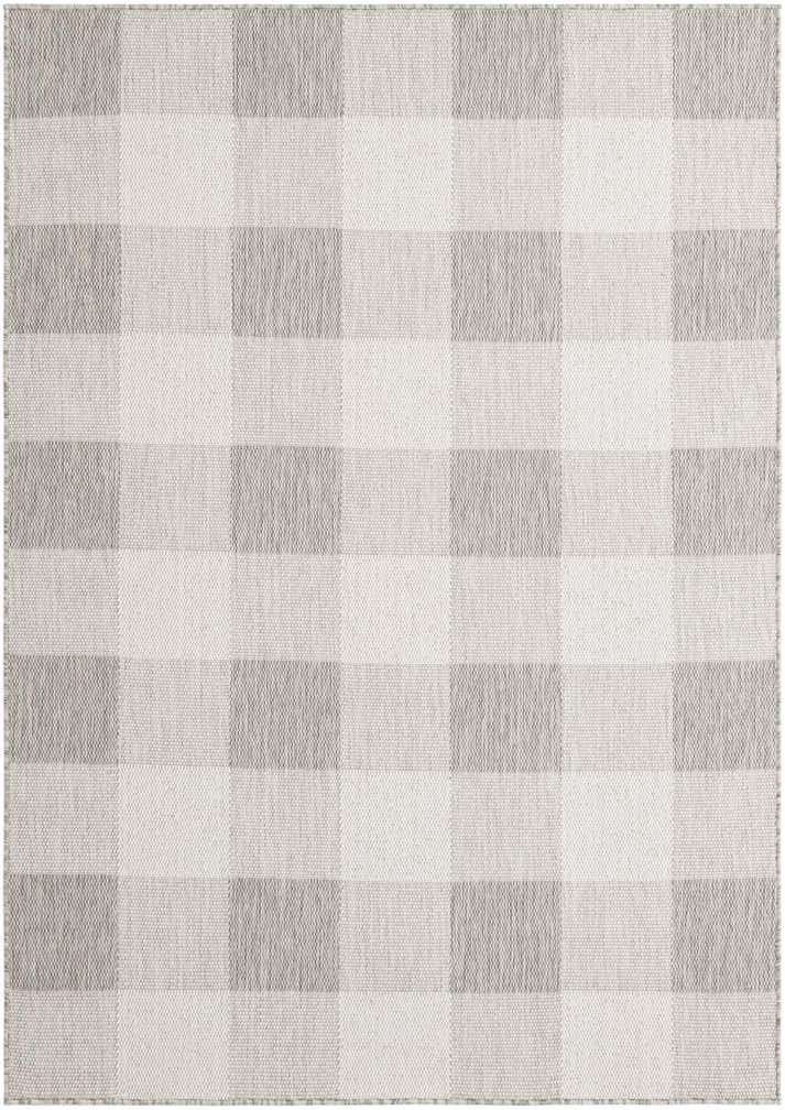 5' 3 x 7' Easy-Clean Checkered Indoor / Outdoor Rug