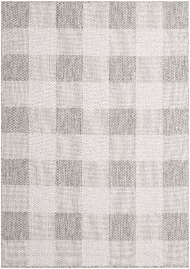 Detail image of 5' 3 x 7' Easy-Clean Checkered Indoor / Outdoor Rug