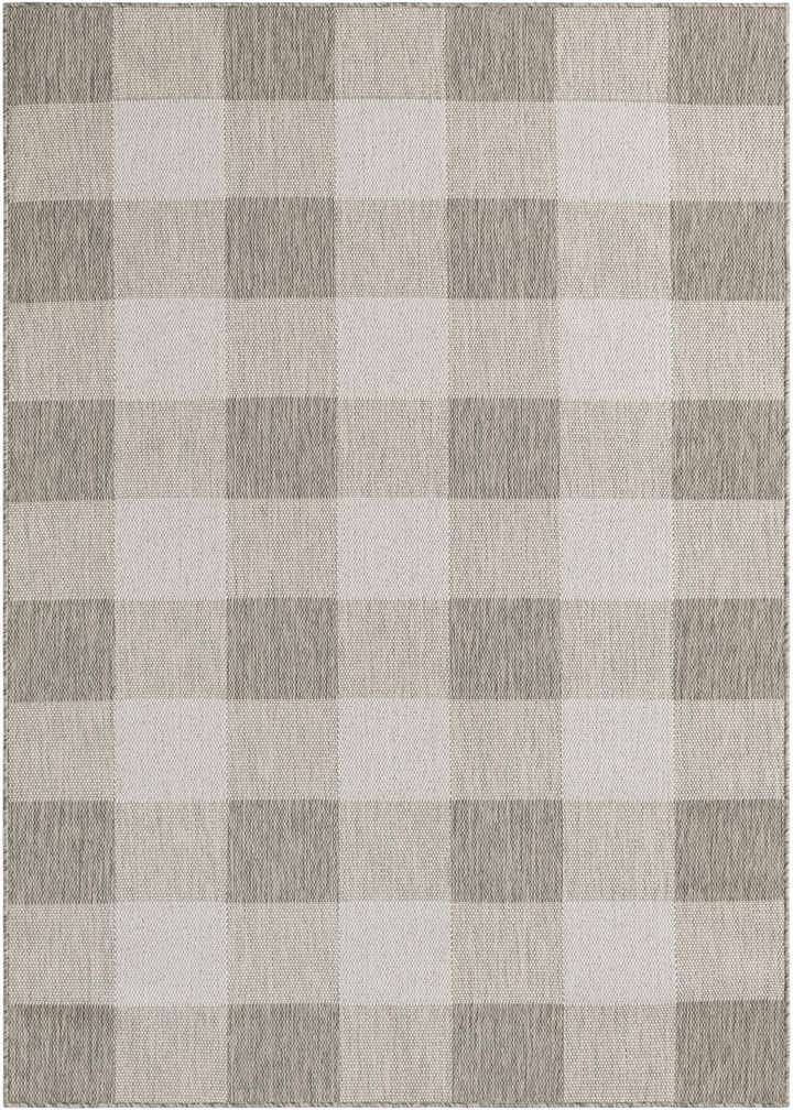 5' 3 x 8' Easy-Clean Checkered Indoor / Outdoor Rug