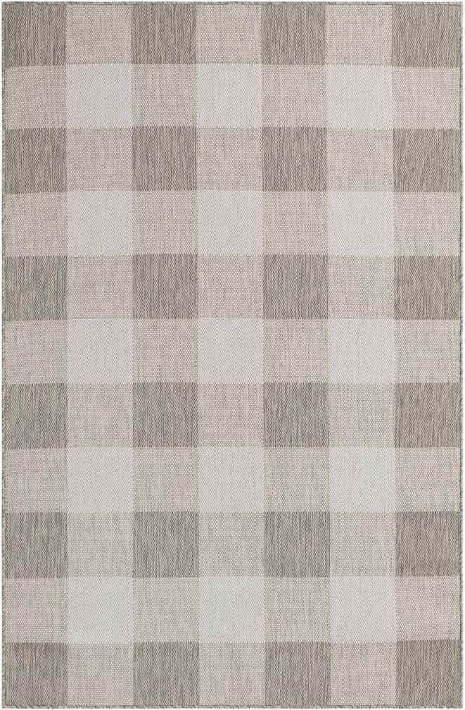 5' 3 x 8' Easy-Clean Checkered Indoor / Outdoor Rug