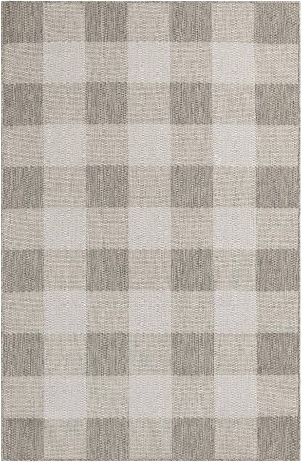 Detail image of 5' 3 x 8' Easy-Clean Checkered Indoor / Outdoor Rug