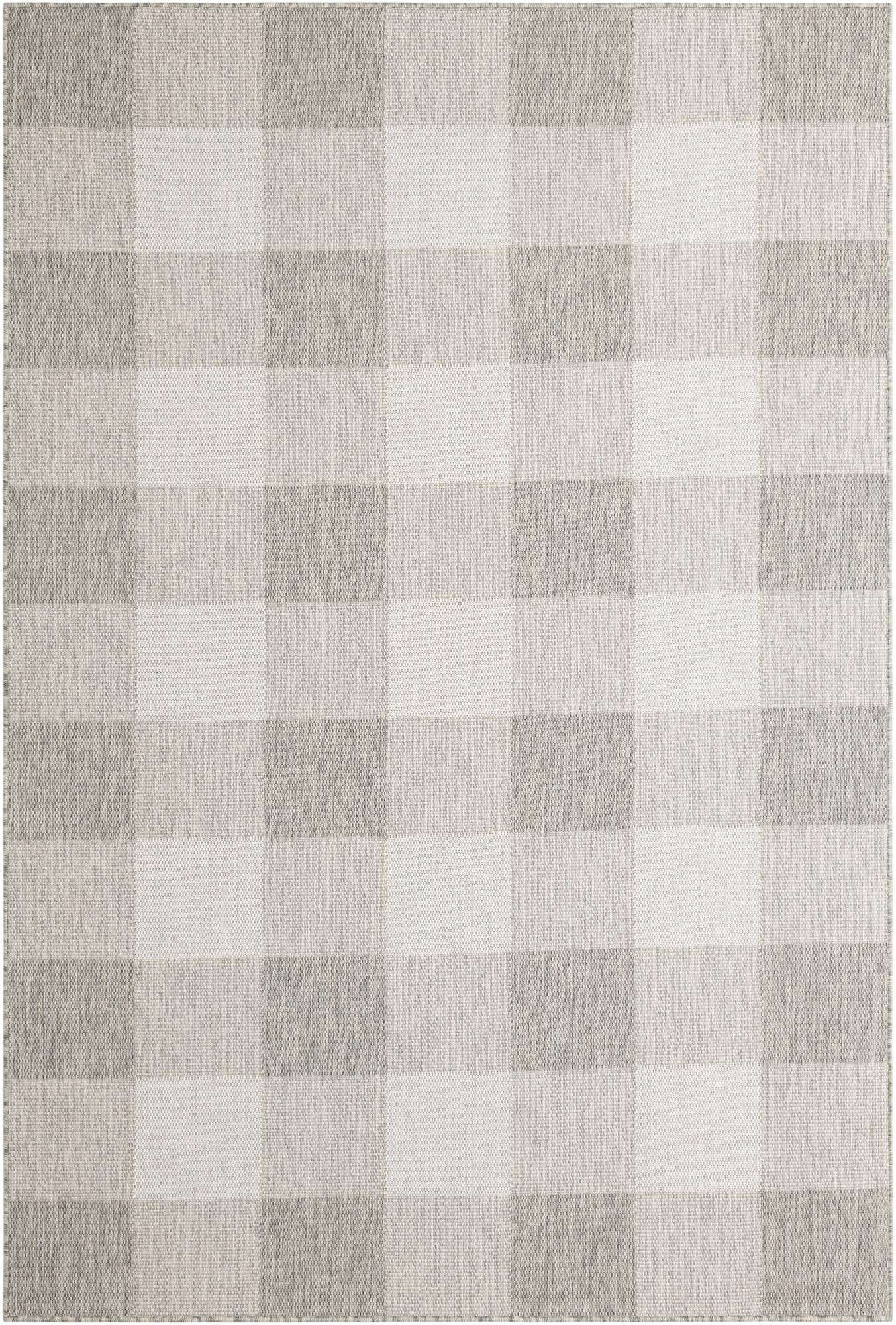 6' x 9' Easy-Clean Checkered Indoor / Outdoor Rug