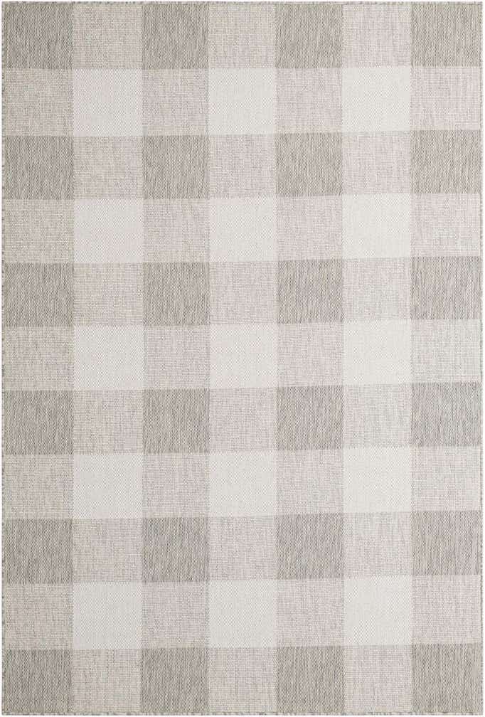 6' x 9' Easy-Clean Checkered Indoor / Outdoor Rug