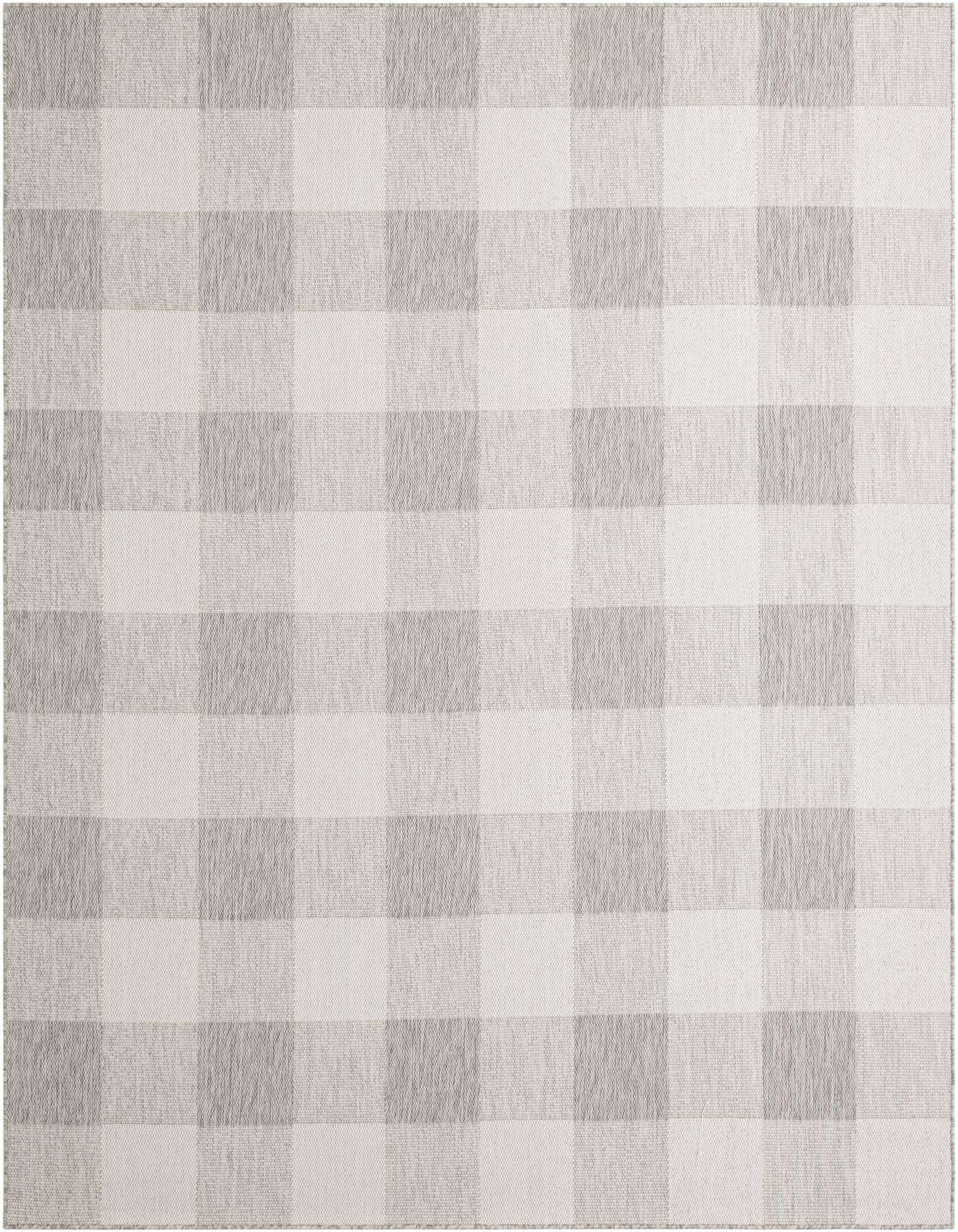7' 10 x 10' Easy-Clean Checkered Indoor / Outdoor Rug