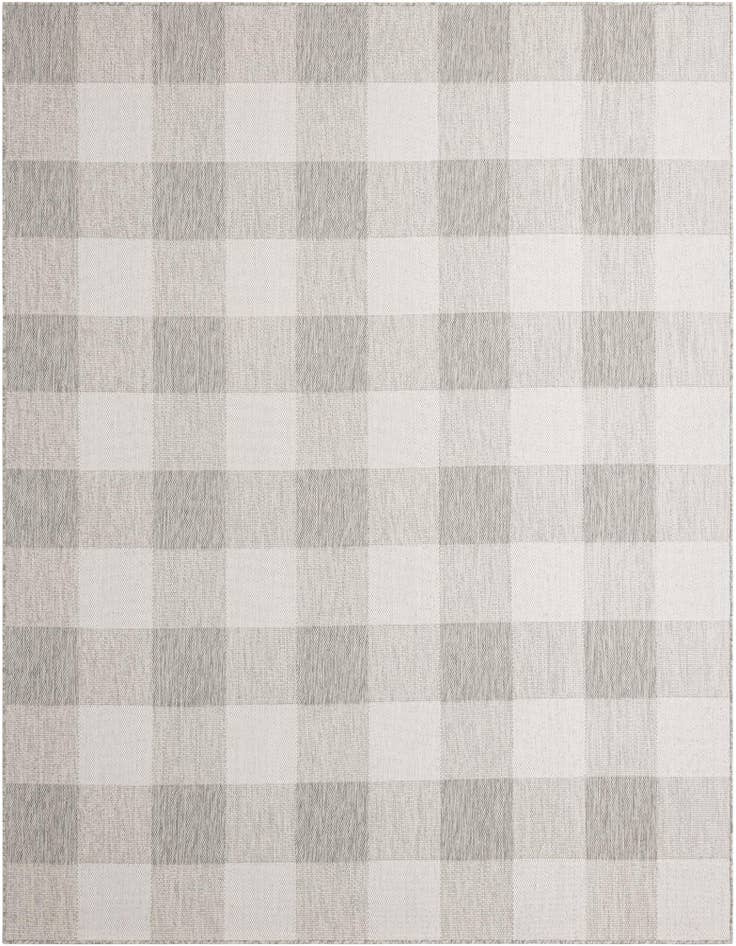 Detail image of 7' 10 x 10' Easy-Clean Checkered Indoor / Outdoor Rug