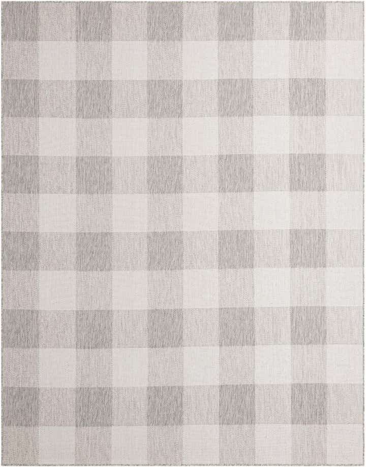 7' 10 x 10' Easy-Clean Checkered Indoor / Outdoor Rug