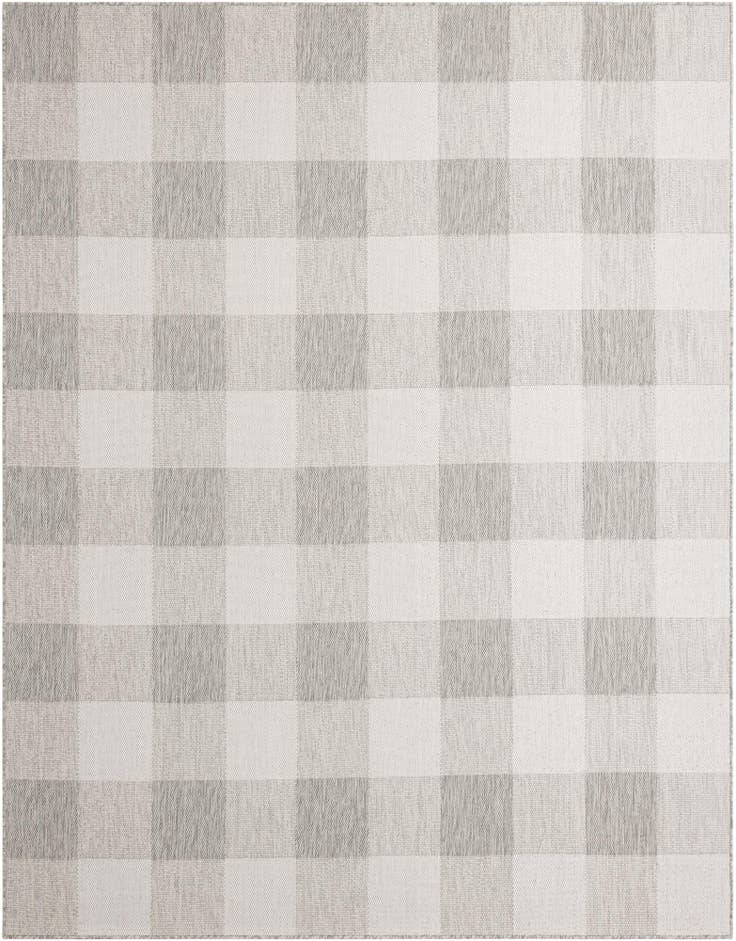 Detail image of 7' 10 x 10' Easy-Clean Checkered Indoor / Outdoor Rug