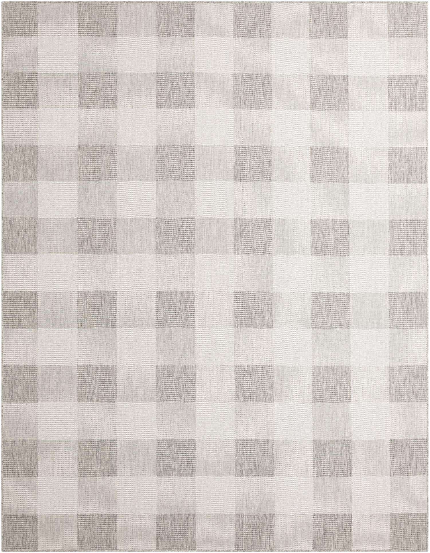 9' x 12' Easy-Clean Checkered Indoor / Outdoor Rug