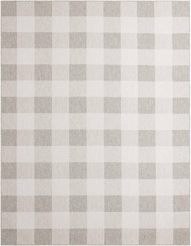 Detail image of 9' x 12' Easy-Clean Checkered Indoor / Outdoor Rug