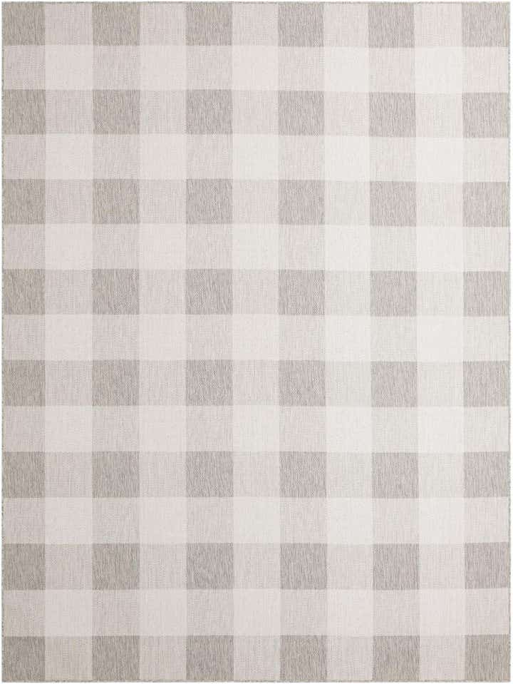 9' x 12' Easy-Clean Checkered Indoor / Outdoor Rug