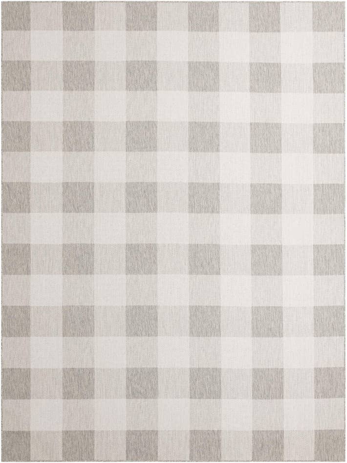 Detail image of 9' x 12' Easy-Clean Checkered Indoor / Outdoor Rug
