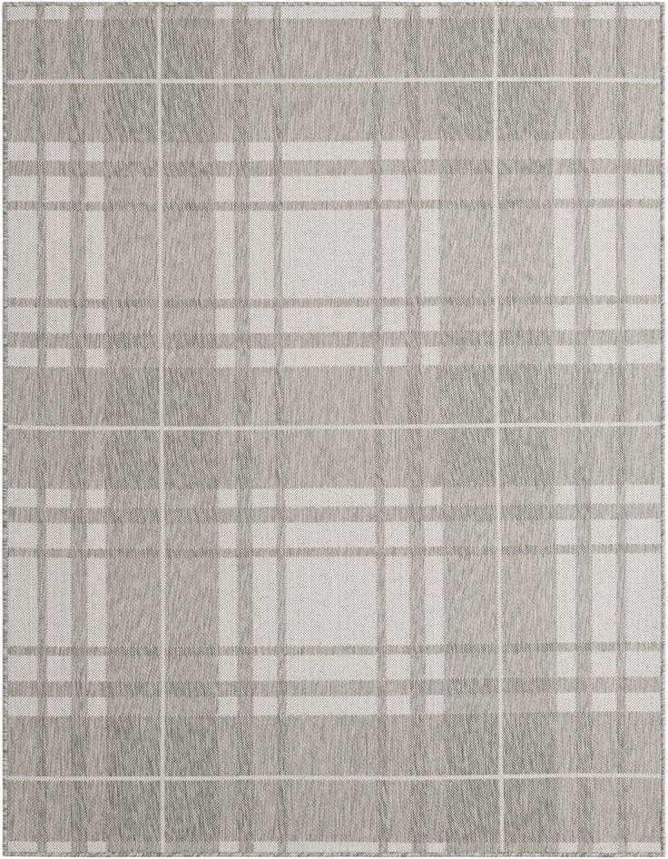 Detail image of 5' 3 x 7' Easy-Clean Checkered Indoor / Outdoor Rug