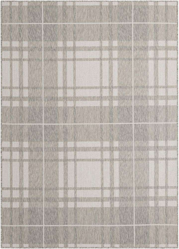 5' 3 x 7' Easy-Clean Checkered Indoor / Outdoor Rug