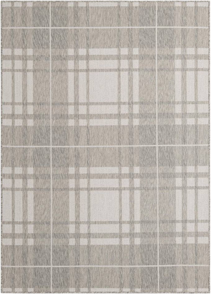 Detail image of 5' 3 x 7' Easy-Clean Checkered Indoor / Outdoor Rug
