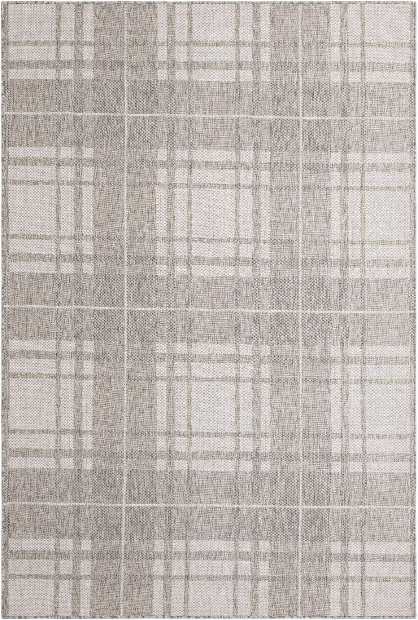 6' x 9' Easy-Clean Checkered Indoor / Outdoor Rug
