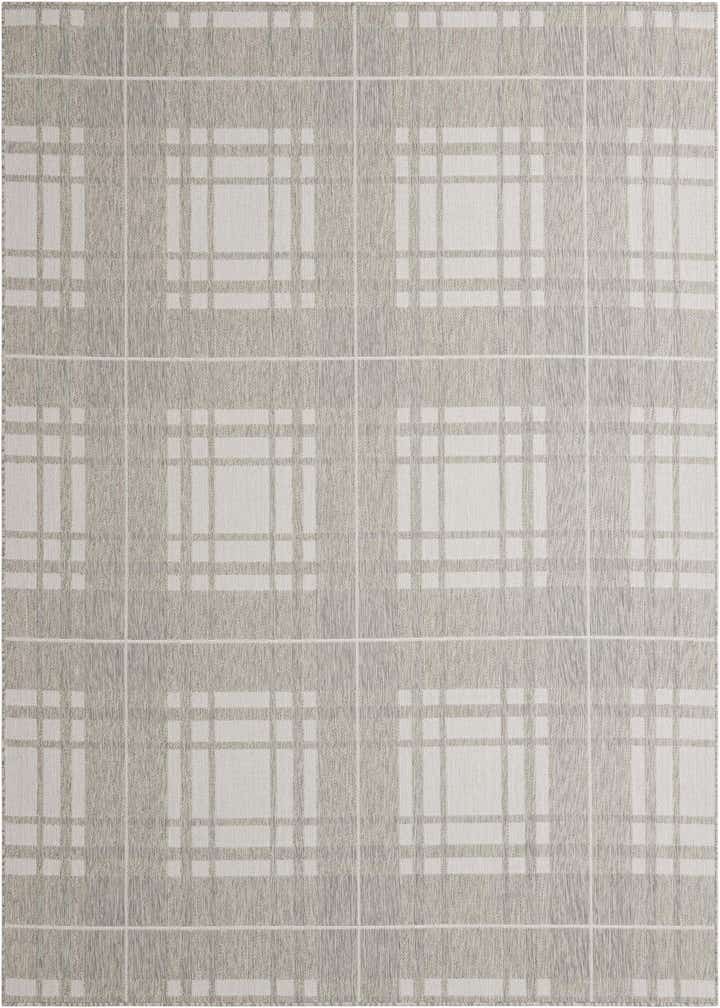 7' 10 x 10' Easy-Clean Checkered Indoor / Outdoor Rug