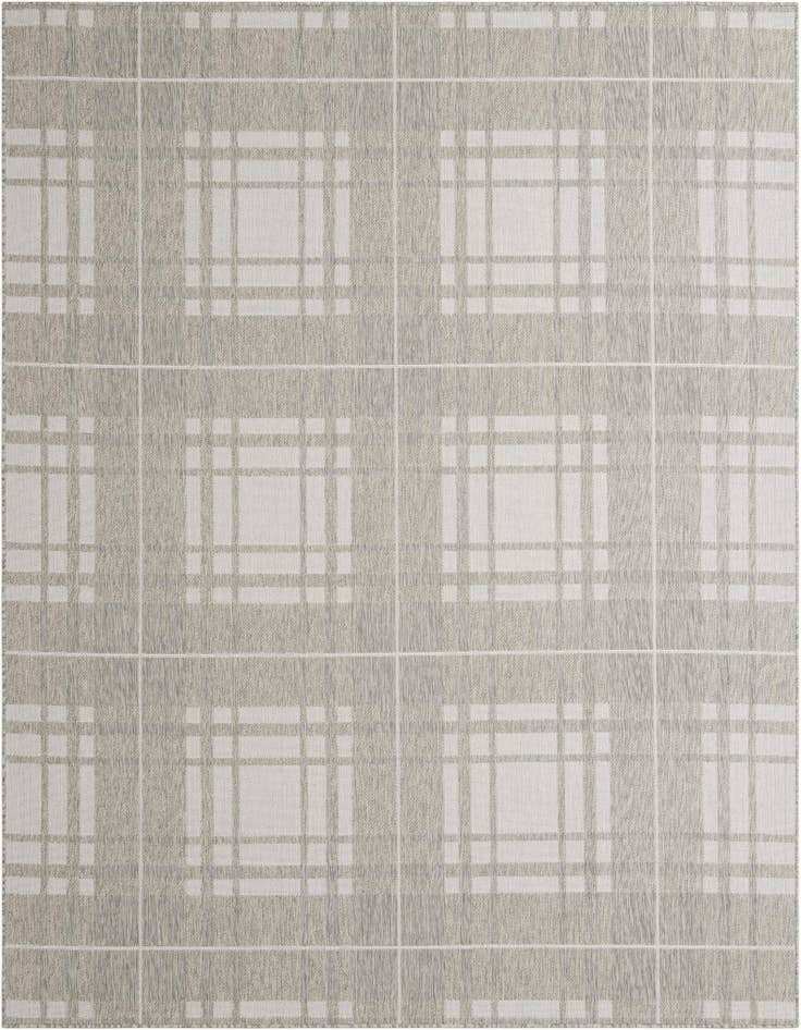 Detail image of 7' 10 x 10' Easy-Clean Checkered Indoor / Outdoor Rug