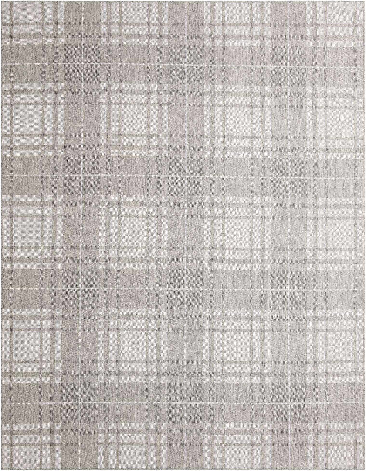 9' x 12' Easy-Clean Checkered Indoor / Outdoor Rug