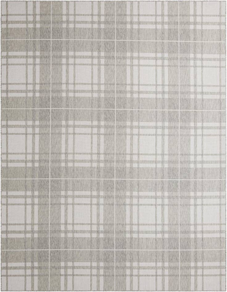 Detail image of 9' x 12' Easy-Clean Checkered Indoor / Outdoor Rug
