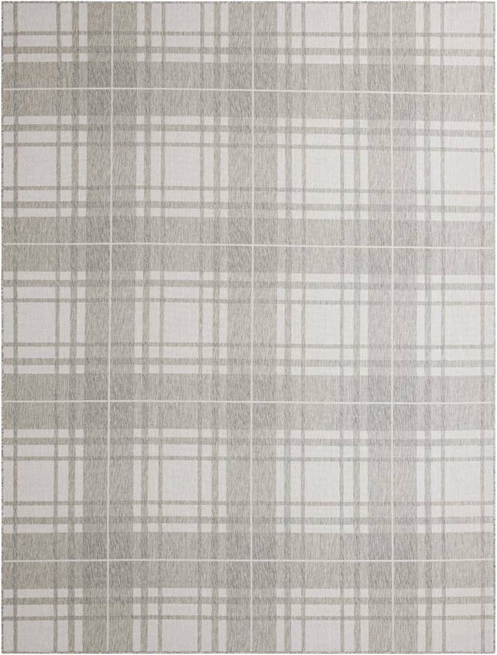 Detail image of 9' x 12' Easy-Clean Checkered Indoor / Outdoor Rug