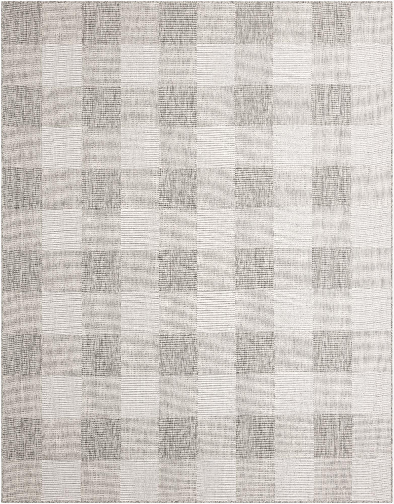 Primary image 7' 10 x 10'  Washable Checkered Indoor / Outdoor Rug