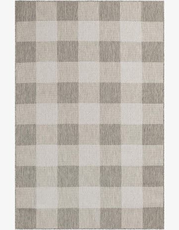 5' 3 x 8' Easy-Clean Checkered Indoor / Outdoor Rug