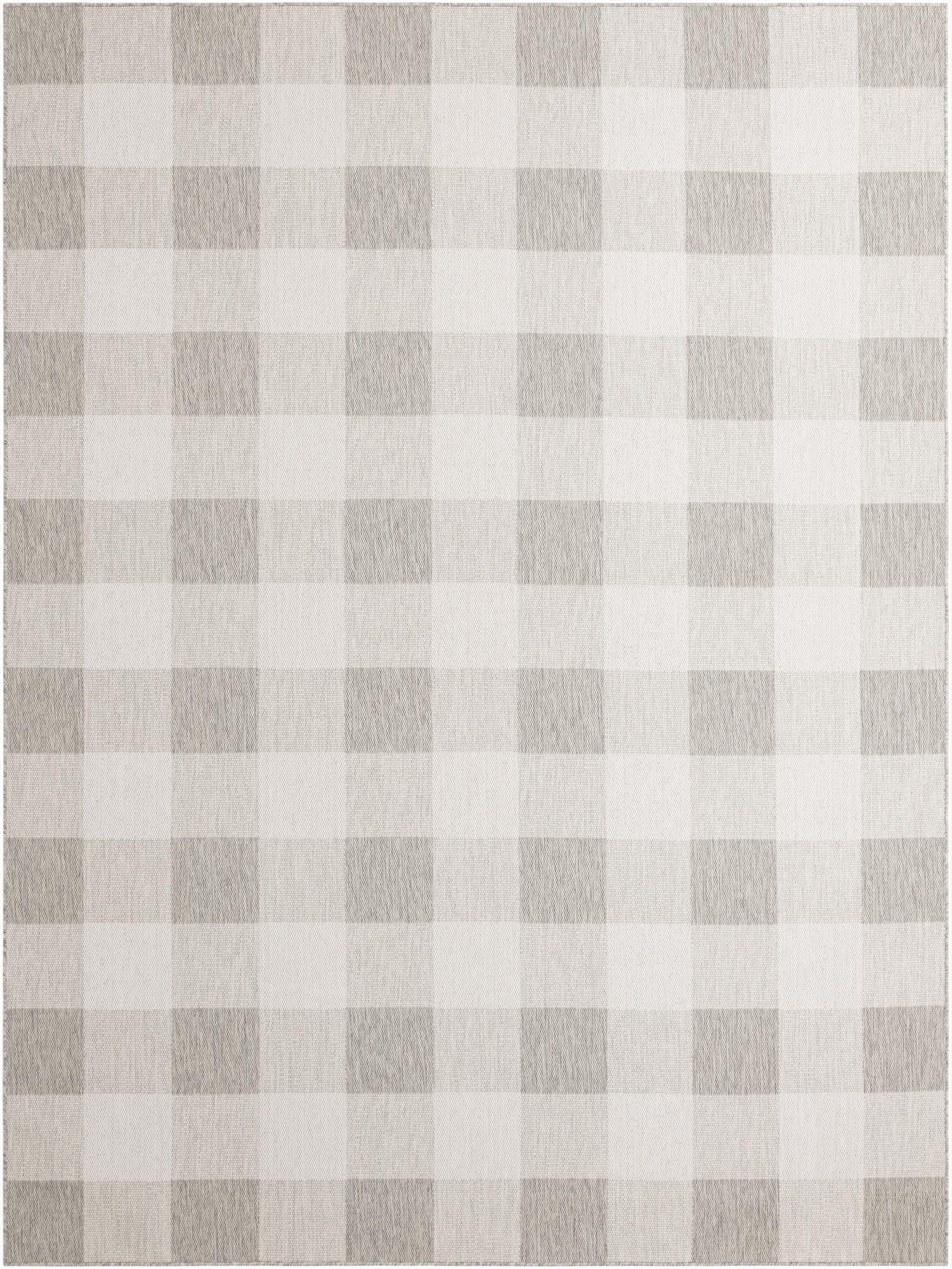 9' x 12'  Washable Checkered Indoor / Outdoor Rug