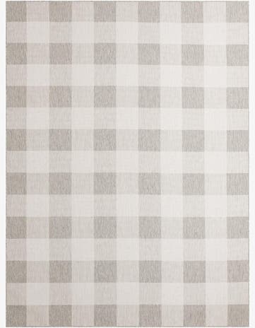 9' x 12' Easy-Clean Checkered Indoor / Outdoor Rug