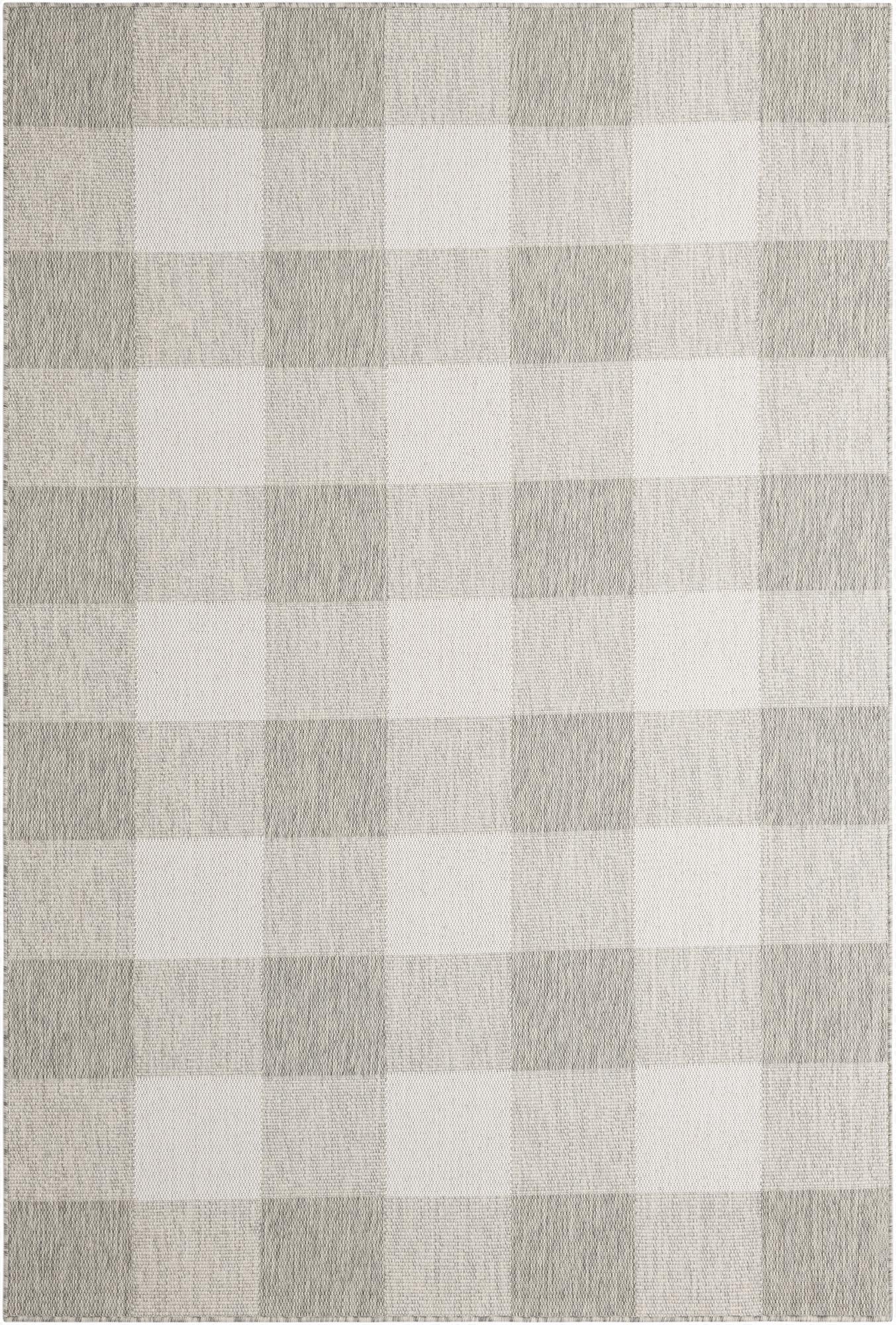 6' x 9'  Washable Checkered Indoor / Outdoor Rug