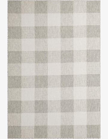 6' x 9' Easy-Clean Checkered Indoor / Outdoor Rug