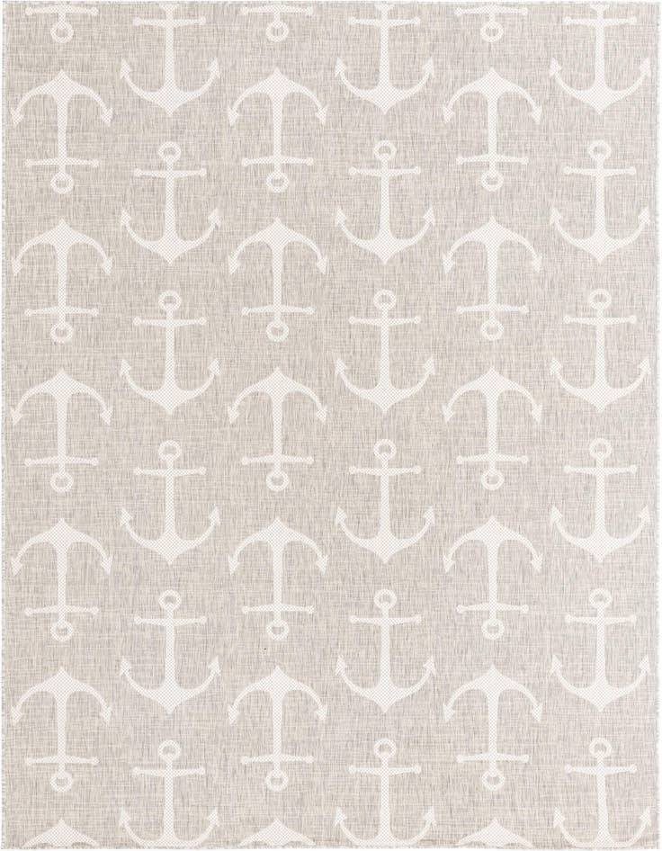 Detail image of 7' 10 x 11' Easy-Clean Coastal Indoor / Outdoor Rug