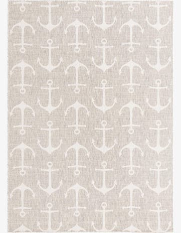 7' 10 x 11' Easy-Clean Coastal Indoor / Outdoor Rug