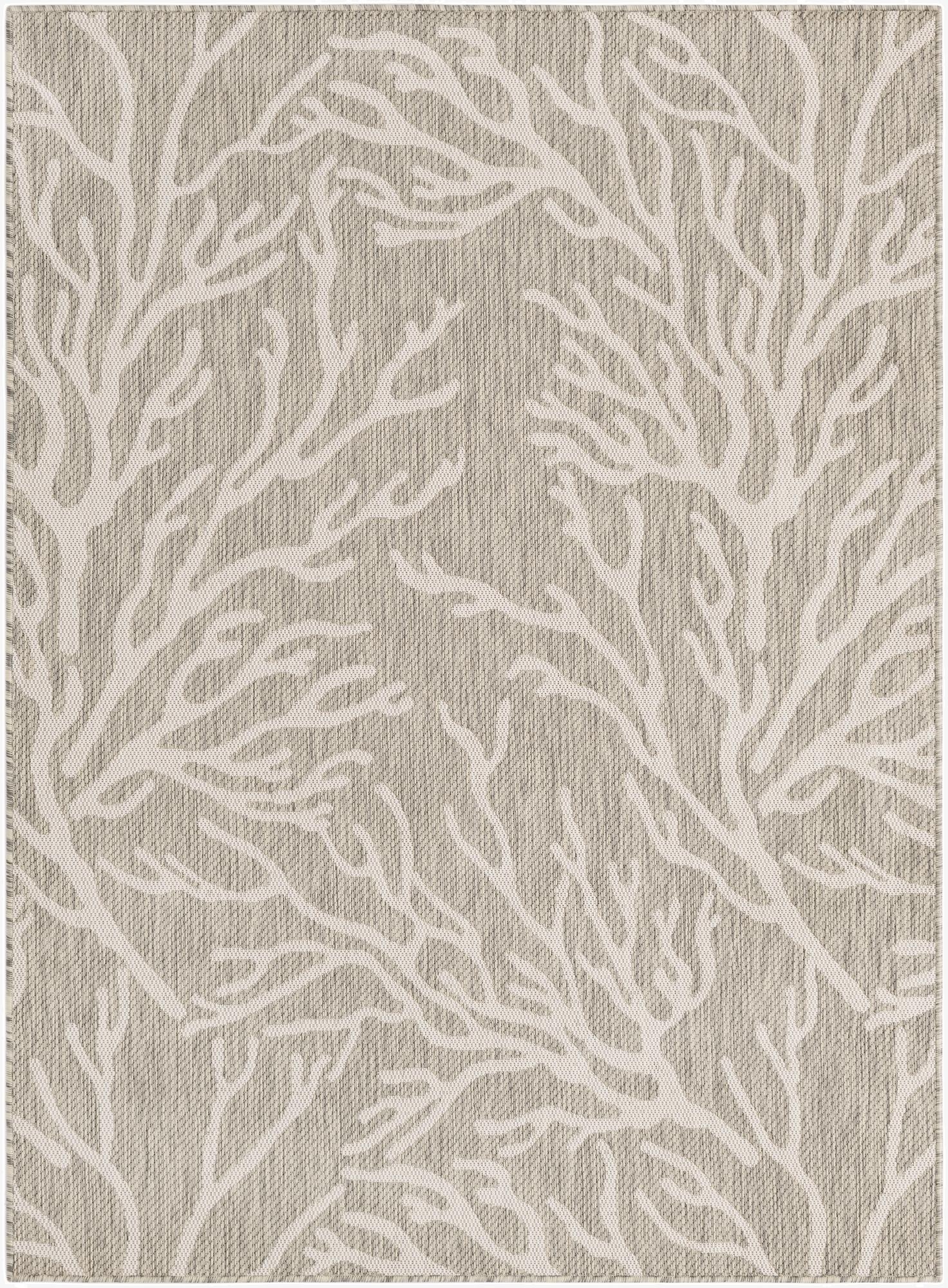 Primary image 5' 3 x 7'  Washable Coastal Indoor / Outdoor Rug
