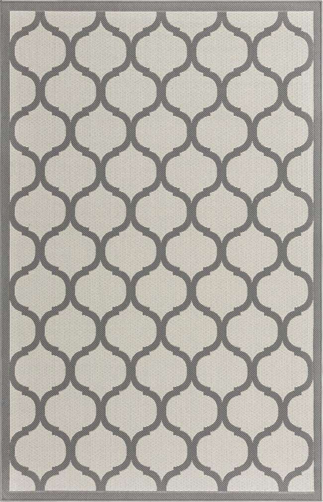 5' 3 x 8' Easy-Clean Lattice Indoor / Outdoor Rug