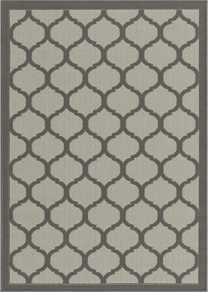 3' 3 x 5' Easy-Clean Lattice Indoor / Outdoor Rug