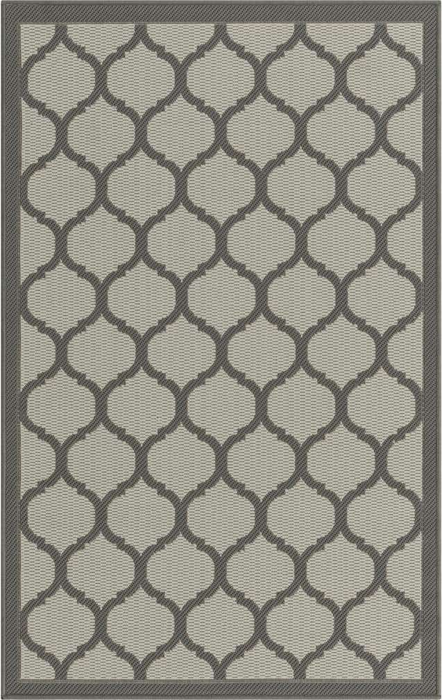 3' 3 x 5' Easy-Clean Lattice Indoor / Outdoor Rug