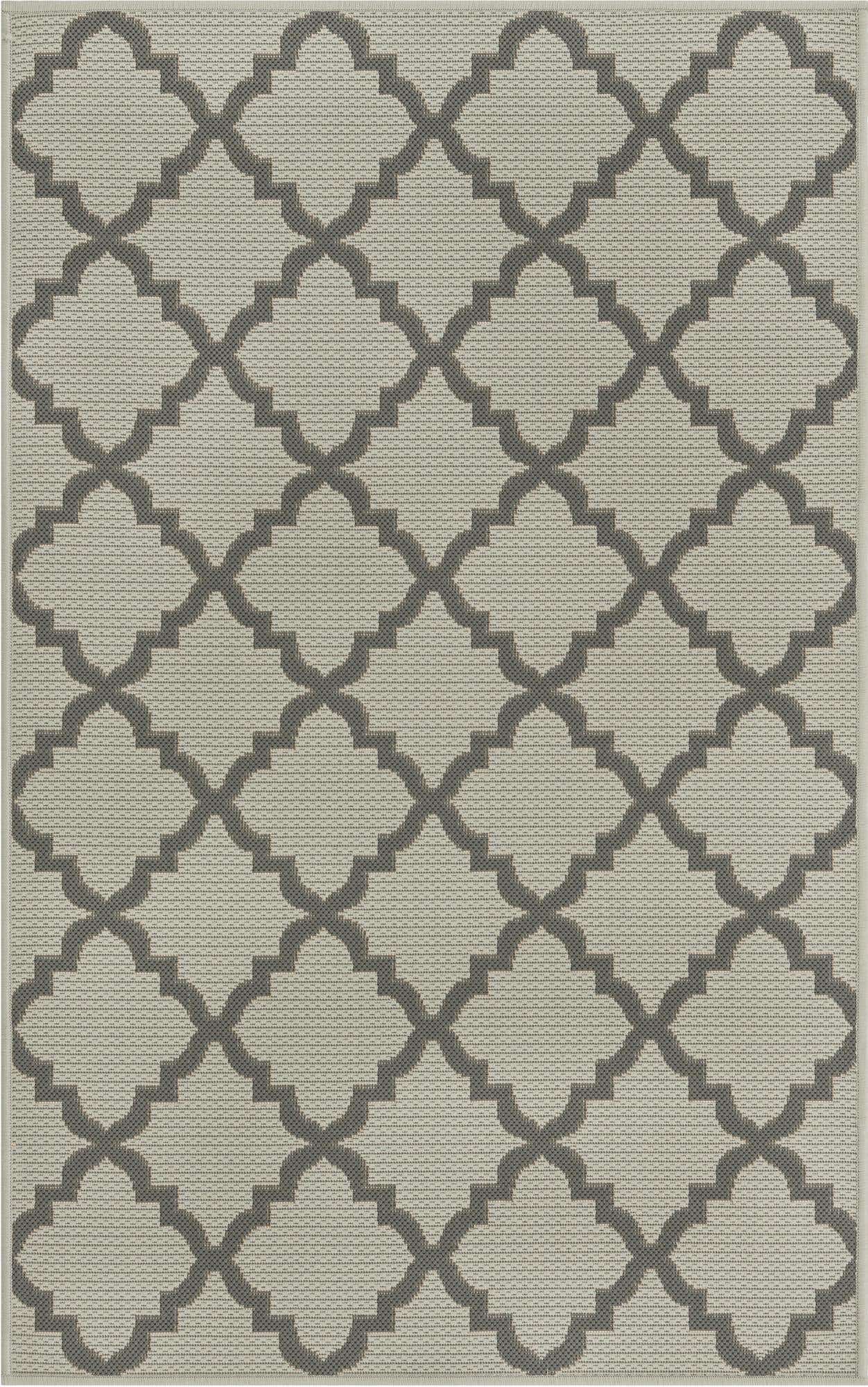 3' 3 x 5' Easy-Clean Lattice Indoor / Outdoor Rug