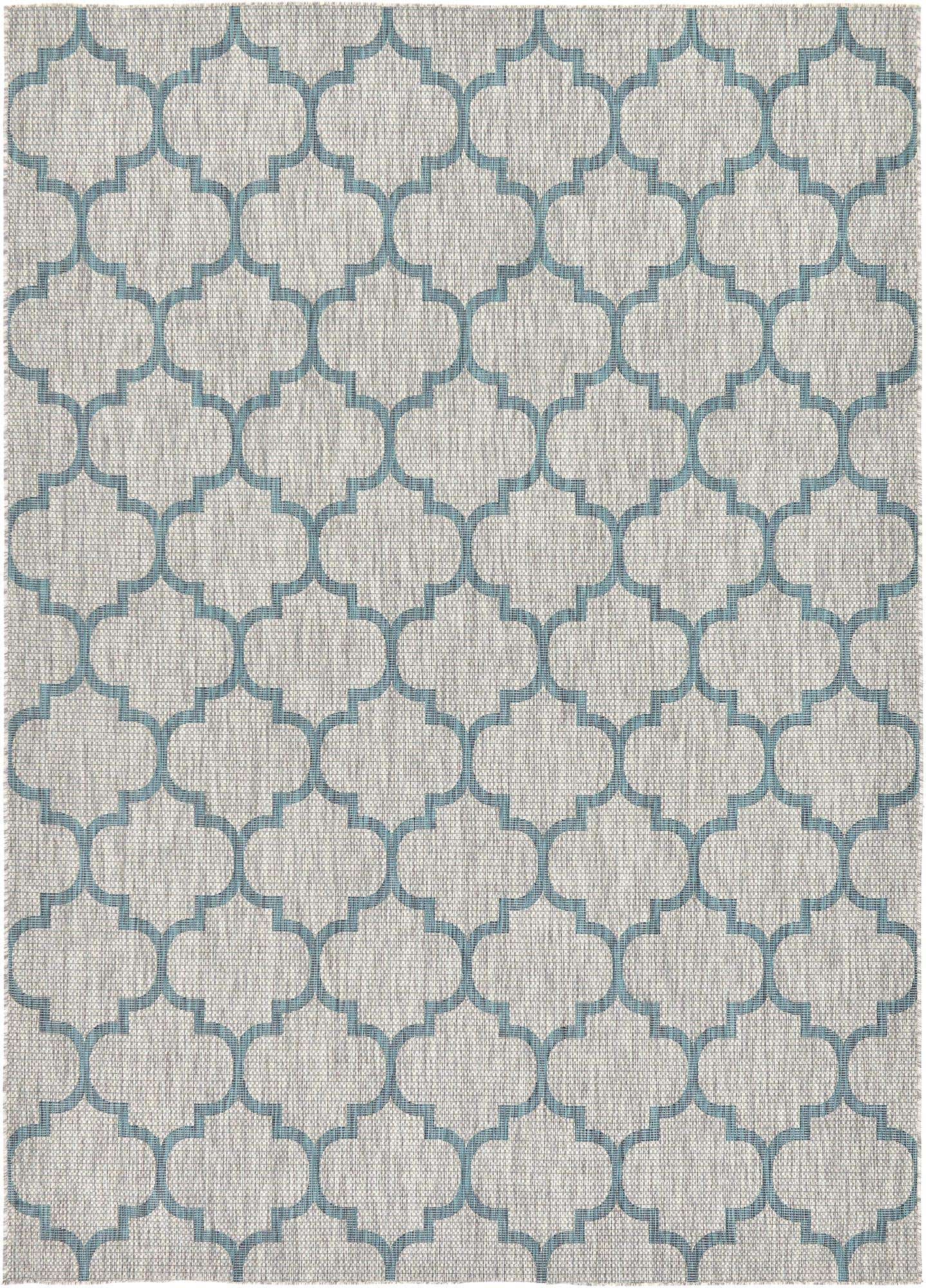7' 10 x 11' Easy-Clean Lattice Indoor / Outdoor Rug