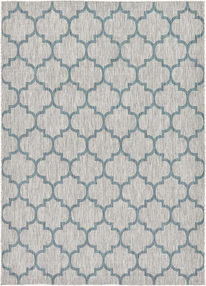 7' 10 x 11' Easy-Clean Lattice Indoor / Outdoor Rug