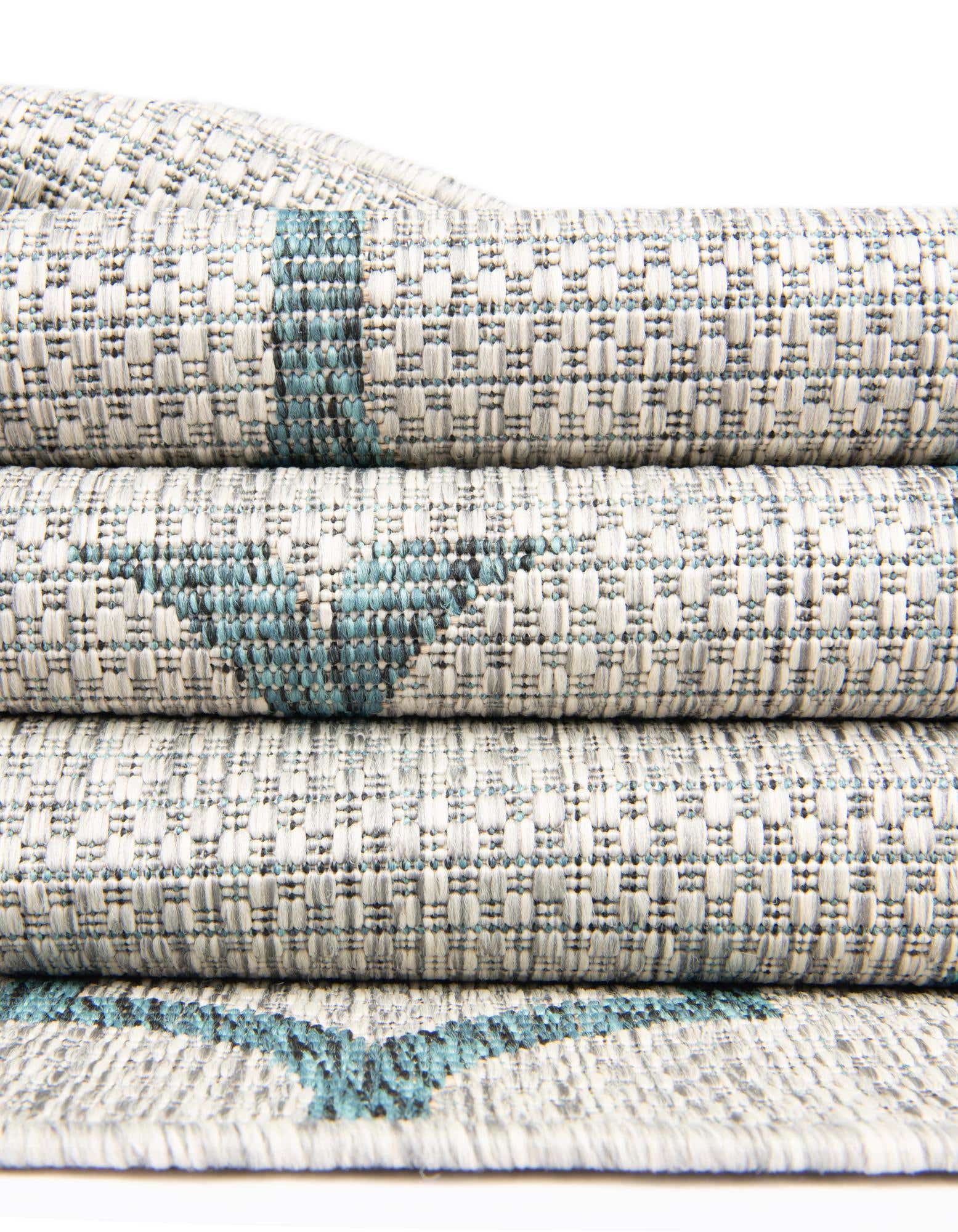 Custom Gray Easy-Clean Lattice Indoor / Outdoor Rug