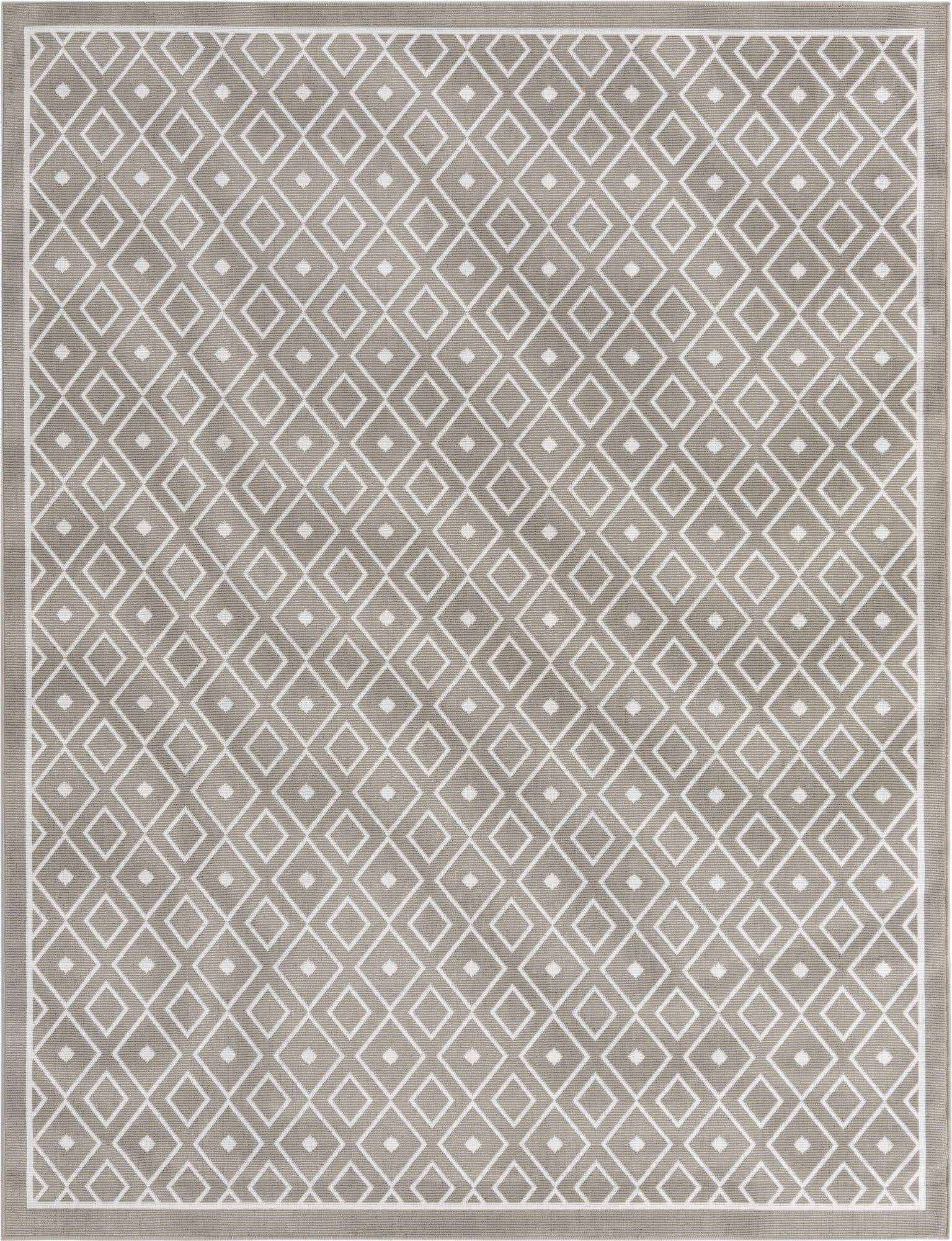 7' 10 x 10' Easy-Clean Lattice Indoor / Outdoor Rug