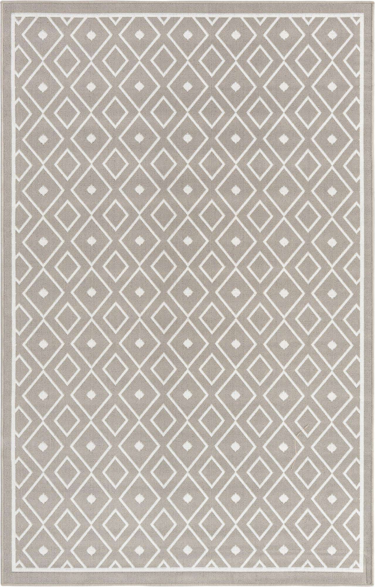 5' 3 x 8' Easy-Clean Lattice Indoor / Outdoor Rug