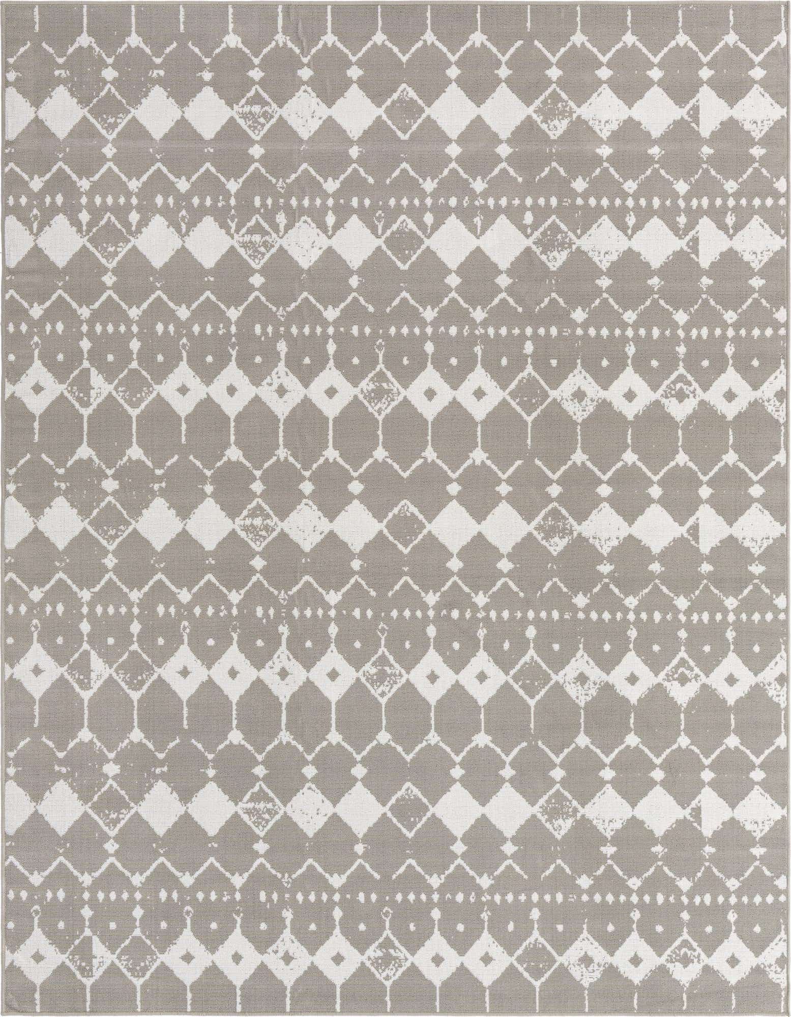 7' 10 x 10' Easy-Clean Lattice Indoor / Outdoor Rug