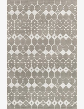 5' 3 x 8' Easy-Clean Lattice Indoor / Outdoor Rug