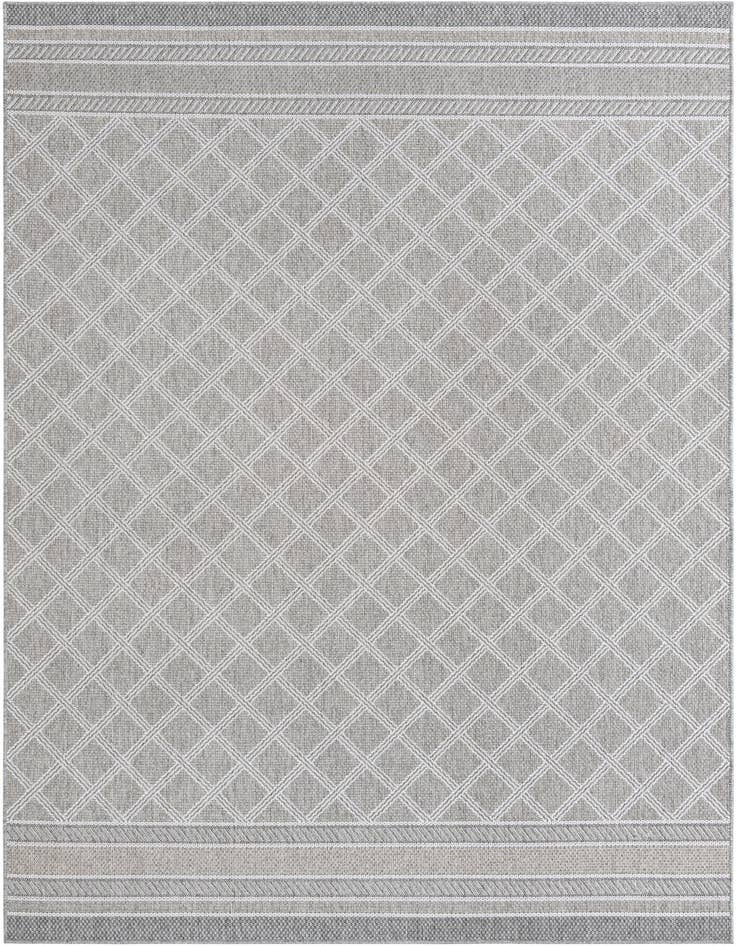 Detail image of 7' 1 x 10' Easy-Clean Lattice Indoor / Outdoor Rug